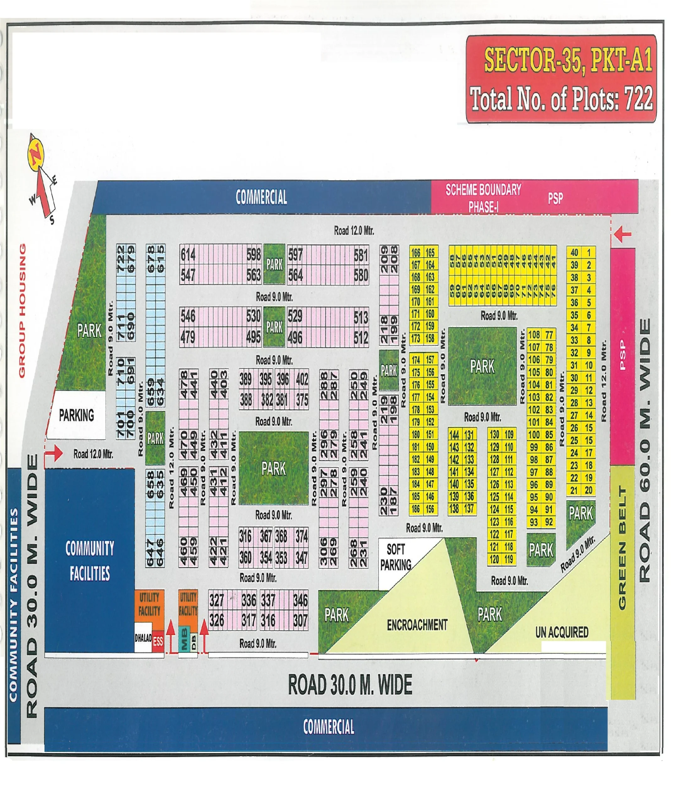 Map of Pocket A1, Sector 35, Rohini