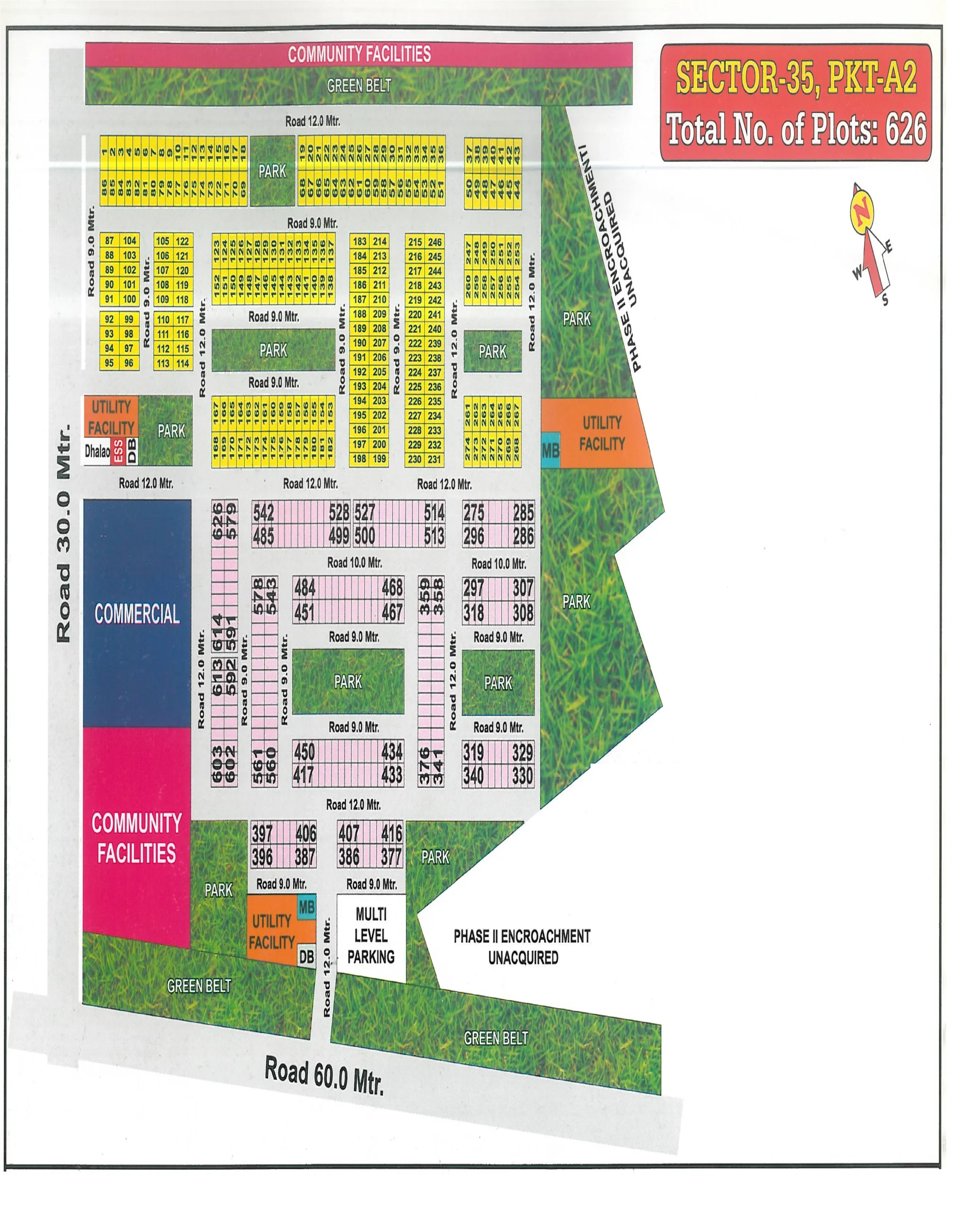 Map of Pocket A2, Sector 35, Rohini