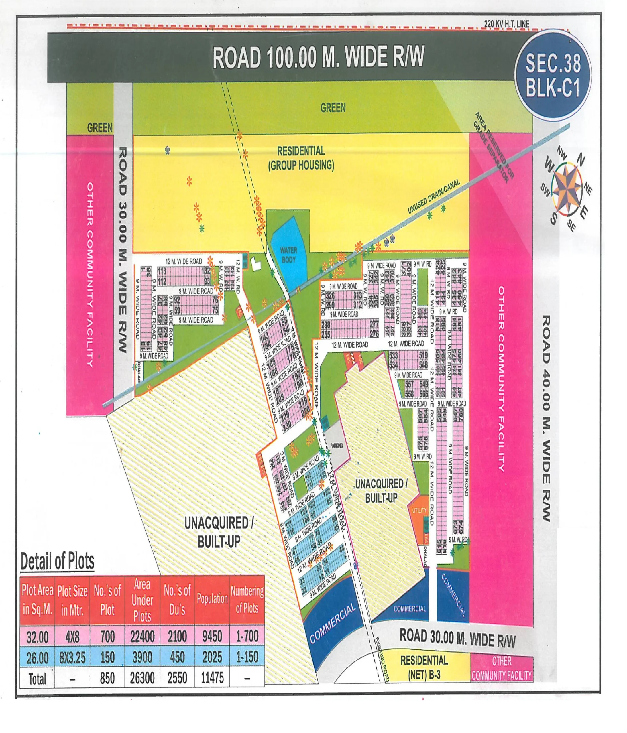 Map of Pocket C1, Sector 38, Rohini