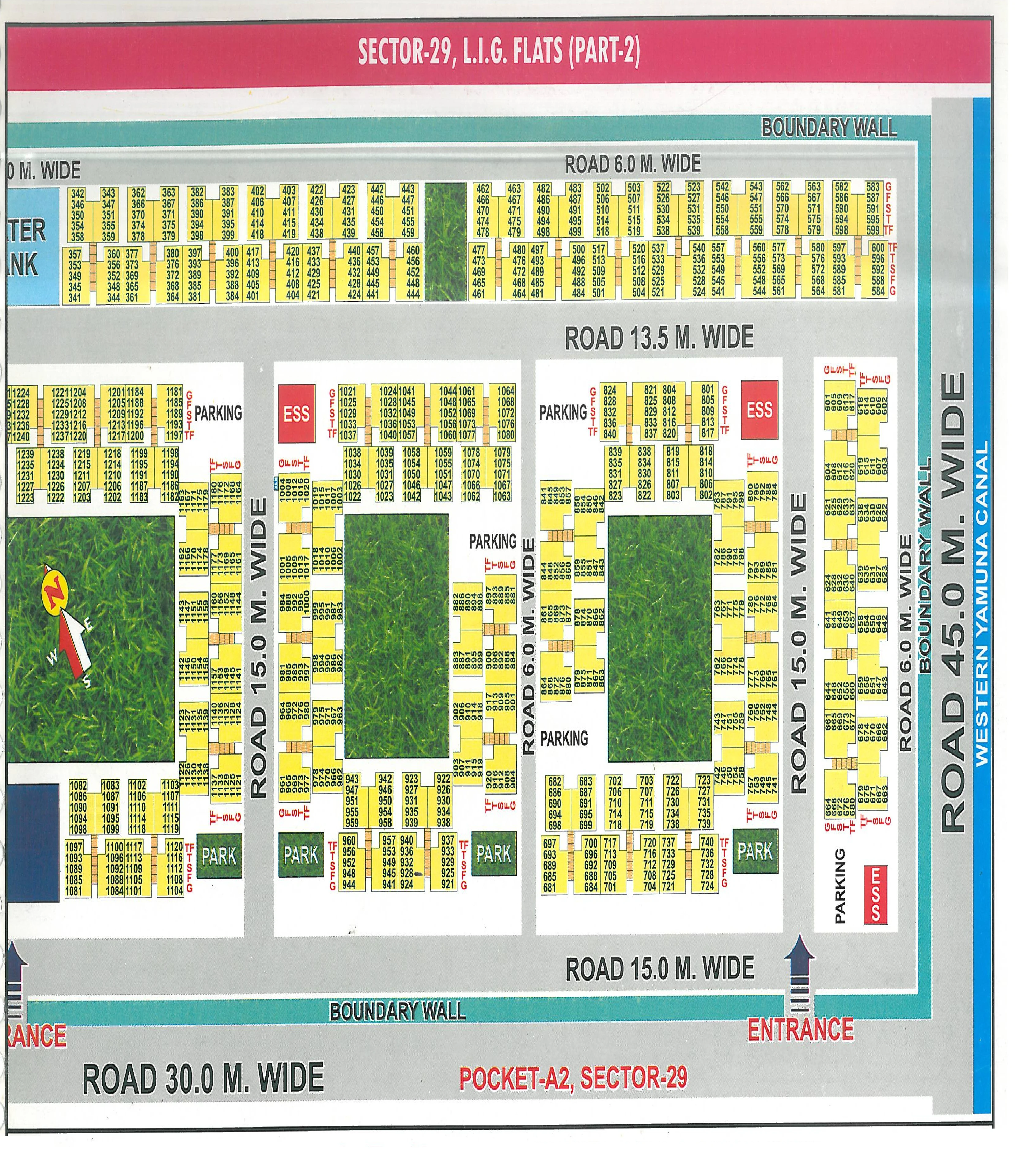 Map of Group Housing 1 (Part-2), Sector 29, Rohini