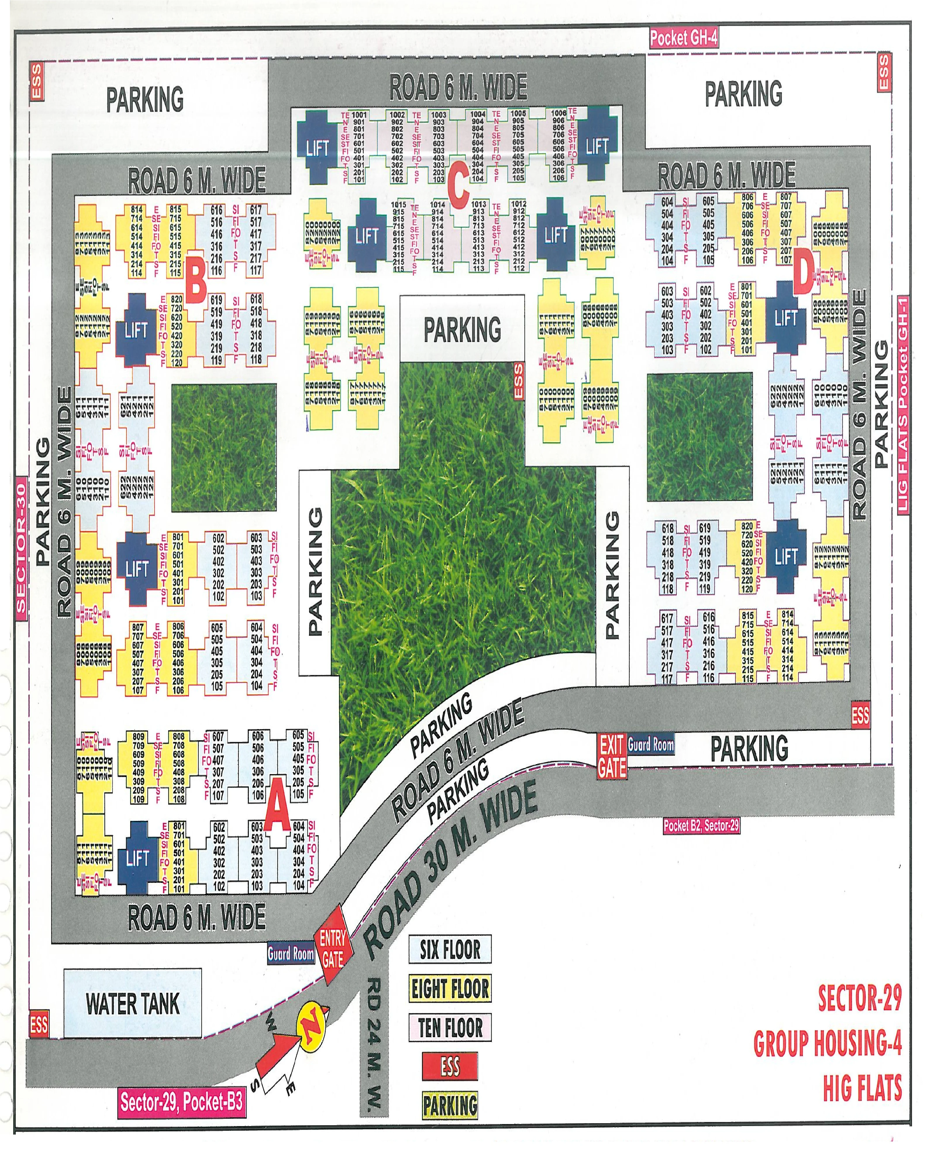 Map of Group Housing 4, Sector 29, Rohini